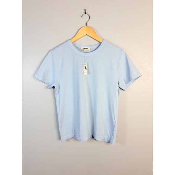 Madewell The‎ Perfect Crewneck Tee in Allday Jersey Light Pool XS NWT - Picture 2 of 6